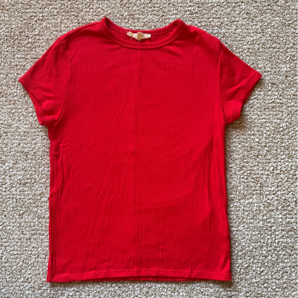 Madewell Red Short Sleeve Tee